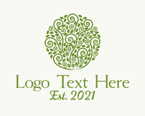 Swirl - Elegant Green Vines logo design