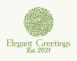 Elegant Green Vines  logo design