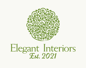 Elegant Green Vines  logo design