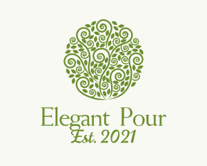 Elegant Green Vines  logo design