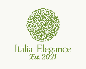 Elegant Green Vines  logo design