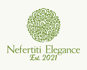 Elegant Green Vines  logo design