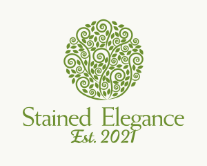 Elegant Green Vines  logo design