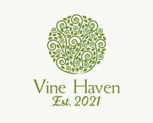 Elegant Green Vines  logo design