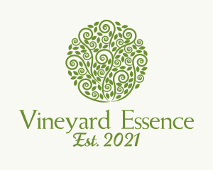 Elegant Green Vines  logo design