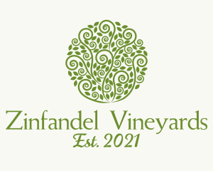 Elegant Green Vines  logo design