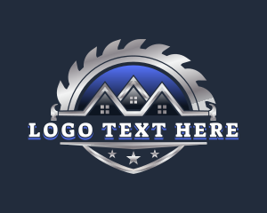 Construction - Sawblade Hammer Carpentry logo design