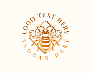 Honeybee - Bee Wings Farm logo design