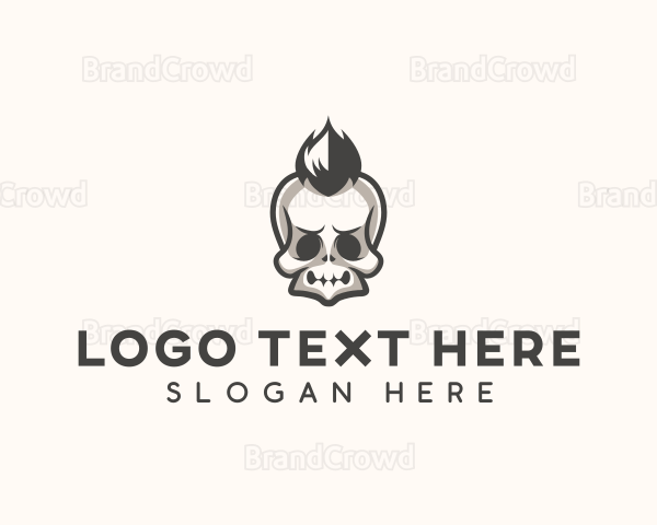 Skull Creepy Punk Logo