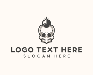 Streetwear - Skull Creepy Punk logo design