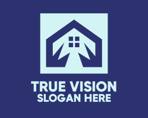 Blue House Real Estate  logo design