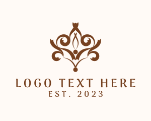 Interior Decoration - Victorian Wood Carving Decoration logo design