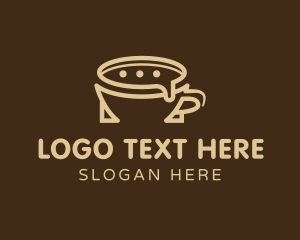 Messaging - Coffee Chat Talk logo design