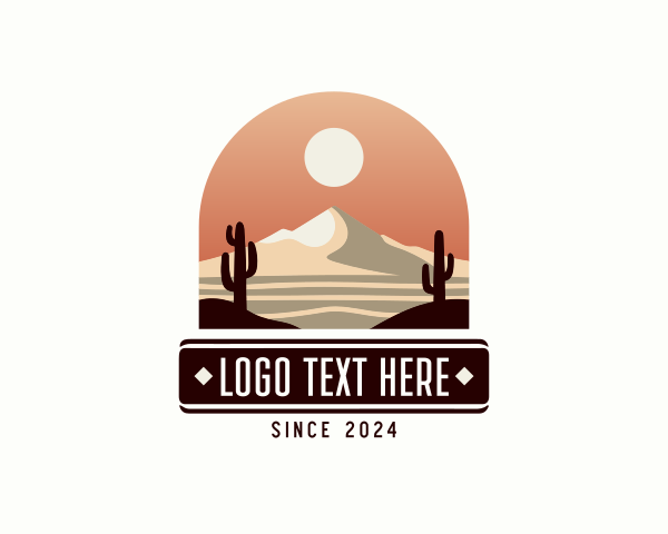 Cactus - Outdoor Desert Cactus logo design