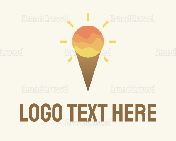 Ice Cream Sunset Sky Logo