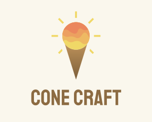 Ice Cream Sunset Sky logo design