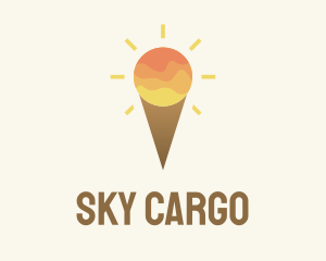 Ice Cream Sunset Sky logo design