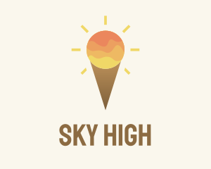 Ice Cream Sunset Sky logo design