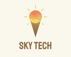 Ice Cream Sunset Sky logo design