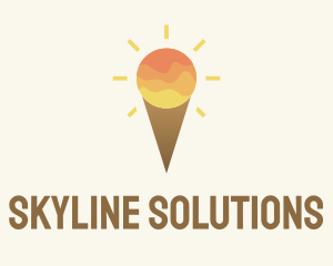 Ice Cream Sunset Sky logo design