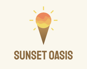 Ice Cream Sunset Sky logo design