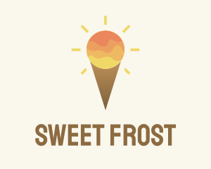 Ice Cream Sunset Sky logo design