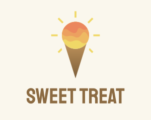 Ice Cream Sunset Sky logo design