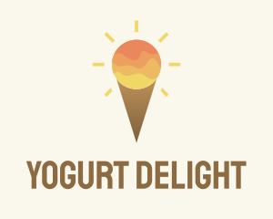 Yogurt - Ice Cream Sunset Sky logo design