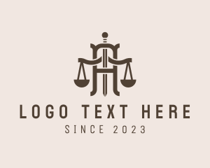 Law Enforcement - Justice Scale Letter A logo design