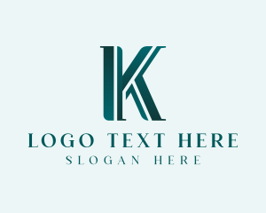 Branding - Modern Lines Business Letter K logo design