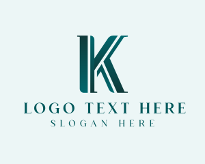 Modern Lines Business Letter K Logo