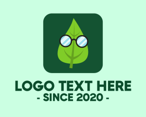 Teacher - Sunglasses Leaf Mobile App logo design