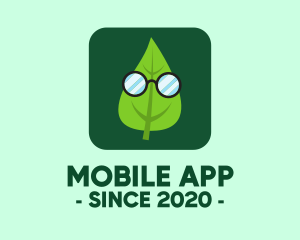 Sunglasses Leaf Mobile App logo design