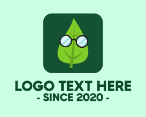 Leaf - Sunglasses Leaf Mobile App logo design