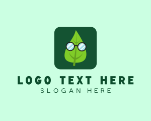 Nature - Sunglasses Leaf Mobile App logo design