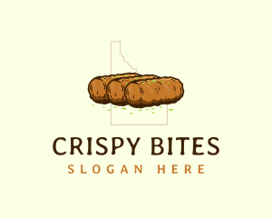 Fried - Croquettes Food Idaho logo design