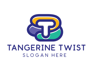 Colorful T Shape logo design