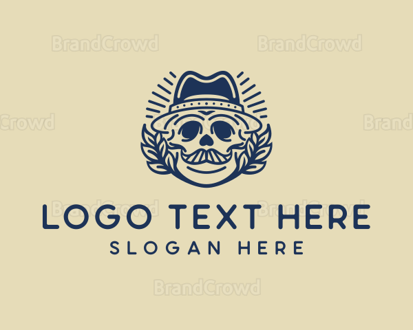 Folklore Festive Skull Logo