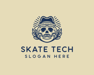 Folklore Festive Skull  logo design