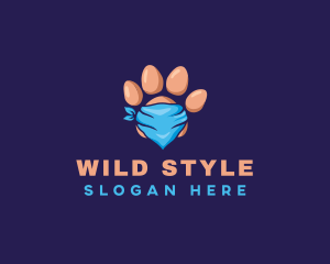 Bandana - Animal Paw Pet logo design