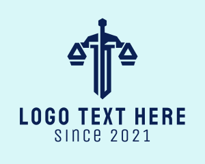 Justice - Blue Sword Legal Service logo design