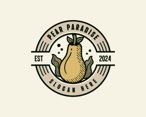 Organic Pear Farm logo design