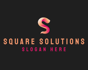 Modern Gradient Wave Letter S logo design