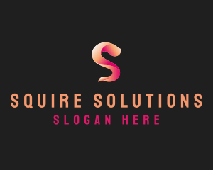 Modern Gradient Wave Letter S logo design