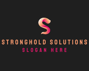 Modern Gradient Wave Letter S logo design