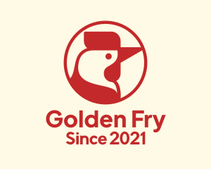 Red Poultry Chicken  logo design