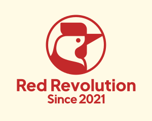 Red Poultry Chicken  logo design