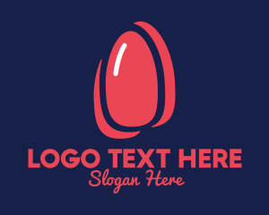 Shape - Red Fingernail Shape logo design