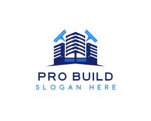 Building Squeegee Cleaner logo design