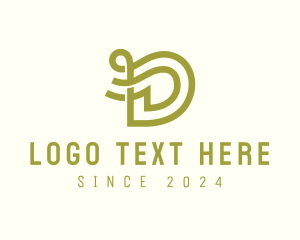 Calligraphy Letter D  Logo